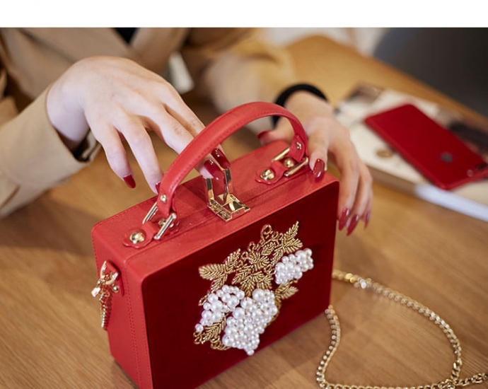 Tassels Ring Design Evening Purse For Bridal - Click Image to Close